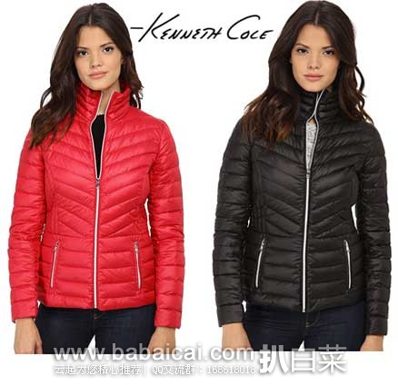 6PM:Kenneth Cole 凯尼斯.柯尔 New York系列 女士全拉链羽绒服夹克 原价5,现2.6折售价.99