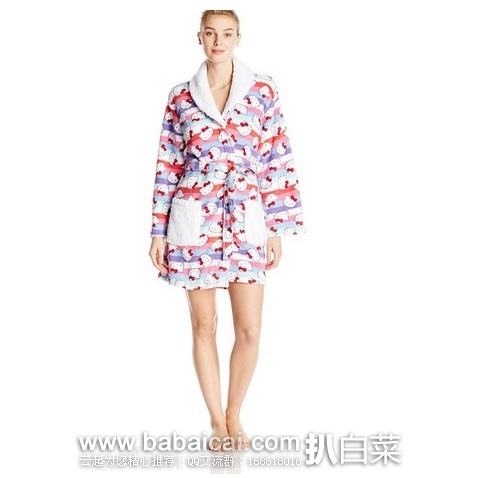 Hello Kitty 凯蒂猫图案睡袍浴衣 原价,现限时秒杀价.99,公码8折.99,直邮无税,到手约¥170