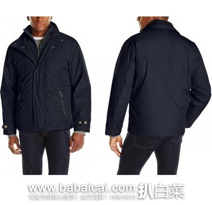 London Fog 伦敦雾 男士 Canaan Hipster Jacket with Microfleece Bib外套 原价5,现2.5折售价.75