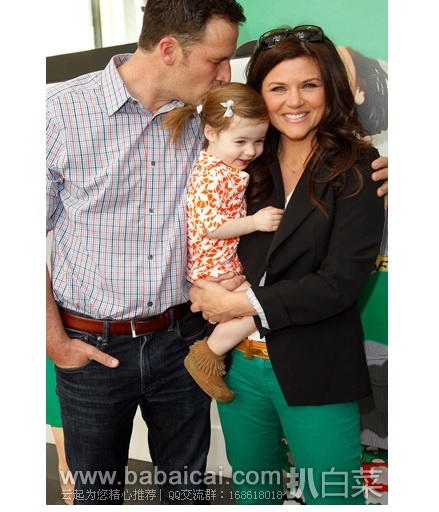 Minnetonka 迷你唐卡 宝宝手工麂皮软底流苏靴 学步鞋 特价.56,公码8折.05,到手仅¥130 两色好价