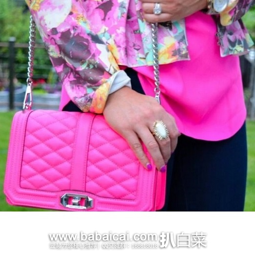 Gilt闪购:白菜!Rebecca Minkoff 瑞贝卡明可弗love系列大号菱格真皮斜挎包 原价5,现9,直邮运费仅.95,到手仅¥1033