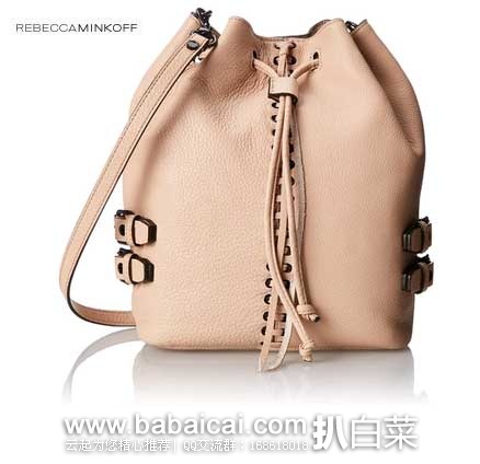 Rebecca Minkoff 瑞贝卡明可弗 女士 Unlined Bucket Shoulder Bag 真皮抽绳水桶包 (原价5,现4.9折售价8.18),公码8折后实付4.55