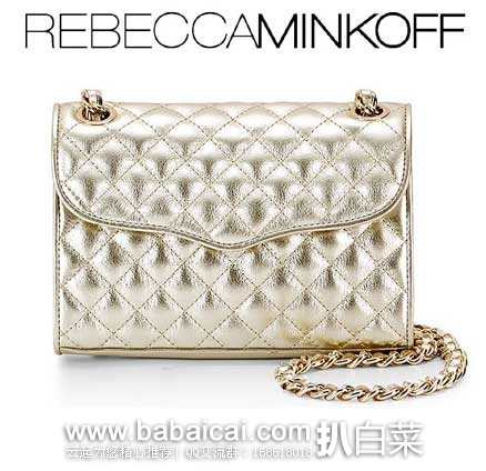 Rebecca Minkoff Quilted Mini 瑞贝卡明可弗 女款 真皮菱格纹小挎包 原价5,现5折售价