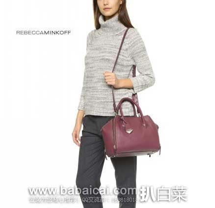 Rebecca Minkoff 瑞贝卡明可弗 女士 荔枝纹牛皮迷你手提包 (原价5,现售价9.35 ),公码8折后实付3.48,新低