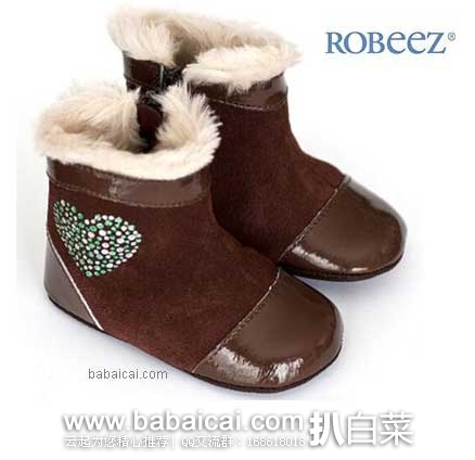 ROBEEZ 女宝  Pearl Boot 真皮拼色保暖小靴子 原价$36，现售价$8.4