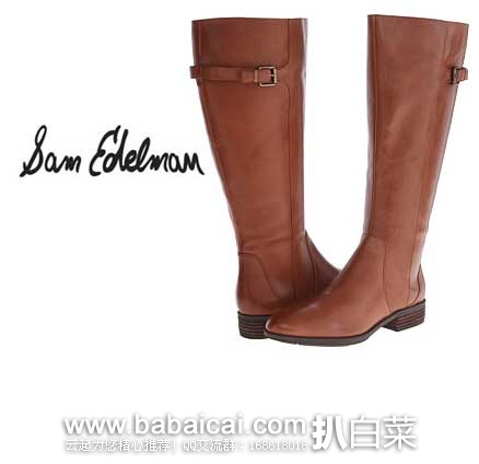 6PM：Sam Edelman 女士 复古风格真皮长靴 （原价$170，现4折售价$67.99）， 公码85折后实付$57.79