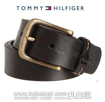 Tommy Hilfiger 汤米希尔费格 40mm Pullup 男士经典古董黄铜款 皮带  原价$45，现4.6折售价$20.86