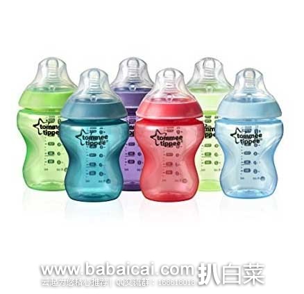 Tommee tippee 汤美天地 Closer to Nature Fiesta PP奶瓶(260ml*6支) 原价,现.11 直邮免税,到手约¥20/只