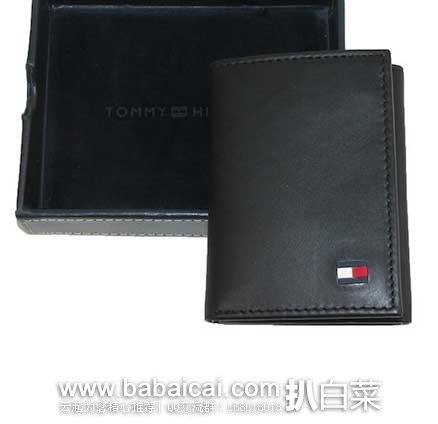 Tommy Hilfiger 汤米·希尔费格 男士 牛皮3折钱包 (原价,现3.8折售价.28),公码8折后实付.62,新低