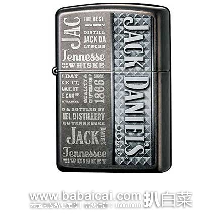 Zippo 芝宝 Jack Daniels 杰克丹尼亚光打火机 原价.95,现5.9折售价