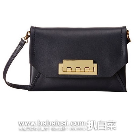 6pm:大牌白菜!ZAC Zac Posen 扎克·珀森 女士真皮信封式单肩包 原价5,现.99,公码85折新低.49,到手仅¥575