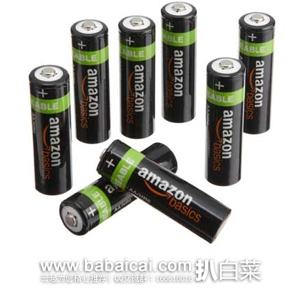 亚马逊中国：AmazonBasics 倍思 AA 型镍氢充电电池2000mAh*8节 原价￥230，现秒杀价￥80