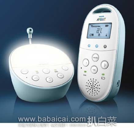 英国亚马逊:Philips飞利浦 新安怡 无线宝宝监视器 SCD560/01 带温度感应 (原价£100,现金盒特价£29.99),直邮中国退税后售价£24.99