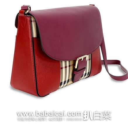 Jomadeals:Burberry 巴宝莉 Horseferry 女士 中号 真皮单肩包 闪购价9