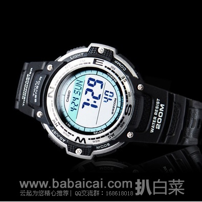 CASIO 卡西欧 SGW100-1V 双重感应 男士运动手表 原价$65，现历史新低$31.2，到手￥262