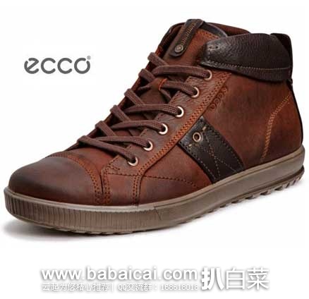 英国亚马逊：ECCO 爱步 Ennio系列 男士 真皮 系带中帮休闲靴 （原价£95.61，现售价£49.1），直邮退税后实付£40.92