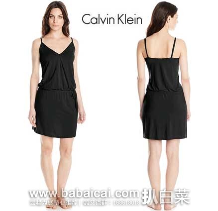 Calvin Klein 女士莫代尔带弹力中长款睡裙 原价$79，现$22.82，直邮无税，到手￥170以下