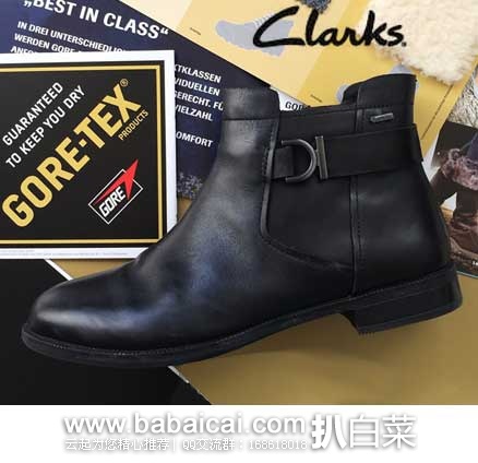 英国亚马逊：Clarks 其乐 Mint Jam GTX防水 女式切尔西短靴 （原价£117.15，现售价£50），直邮退税后实付£41.67