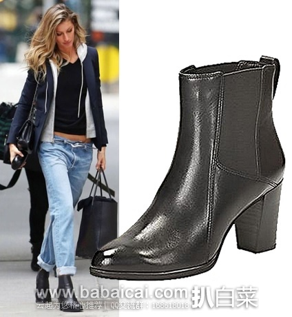 Clarks 其乐 Kadri Liana Chelsea 女款真皮粗高跟踝靴 原价0,现.99,公码75折56.24,直邮无税,运费$.33,到手约¥429