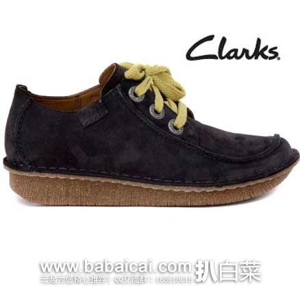 英国亚马逊：Clarks 其乐 Funny Dream Low 女士 系带款绒皮休闲鞋 （原价£60，现售价£30），直邮退税后售价£25