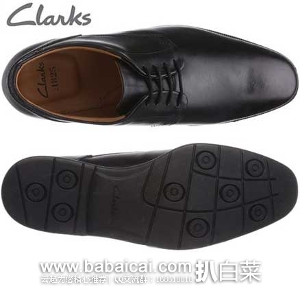 英国亚马逊：Clarks 其乐 Glenrise Walk 男士真皮休闲鞋（原价£65，现售价£40.77），自动退税后实付£33.98