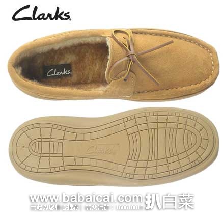 Clarks 其乐 男士 1 Eye Moc Slip-On Loafer 反绒面牛皮一脚蹬鞋 原价$54.95，现售价$26.31