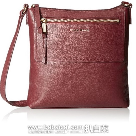 COLE HAAN 可汗 Acadia 女款真皮斜挎包 原价$198,现$93.12,公码7折$65.18,直邮含税到仅¥518