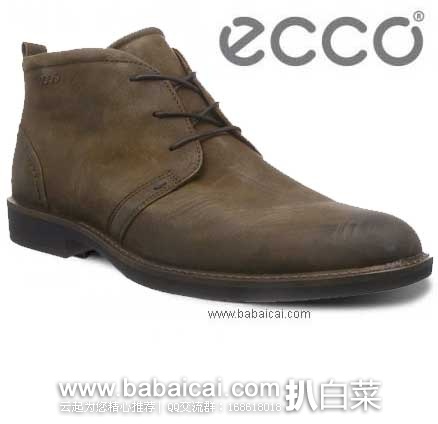 英国亚马逊:ECCO 爱步 里兹 男士时尚短靴 (原价£117.68,现售价£60.41),直邮自动退税后£50.34