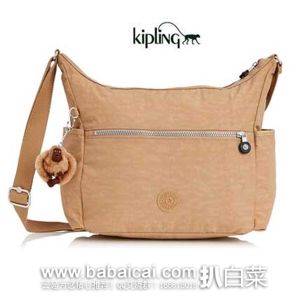 英国亚马逊:KIPLING Alenya Shoulder Bag 吉普林 帆布斜挎包 (原价£69,现售价£25.69),直邮退税后售价£21.41