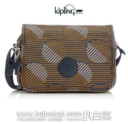 英国亚马逊:KIPLING 吉普林 Delphin N Bp尼龙 单肩小挎包 (原价£59,现售价£20.89),直邮退税后实付£17.41