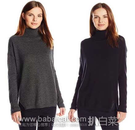Lark & Ro Cashmere Slouchy 女款羊绒衫（原价$158，现售价$49.37），公码75折后实付$37.03
