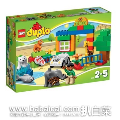 西班牙亚马逊：LEGO 乐高 6136 得宝系列 我的动物园 原价€41.46，现€34.5，直邮退税实付€28.51