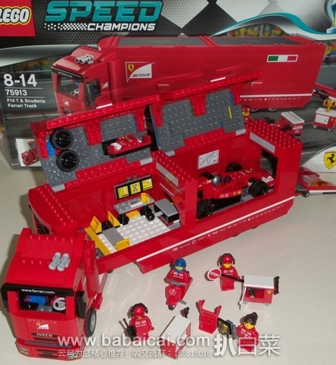 日本亚马逊:LEGO 乐高 2015年新款 75913 超级赛车系列法拉利车队 原价14018日元,现历史新低8519日元(约¥452),到手¥540,国内913+
