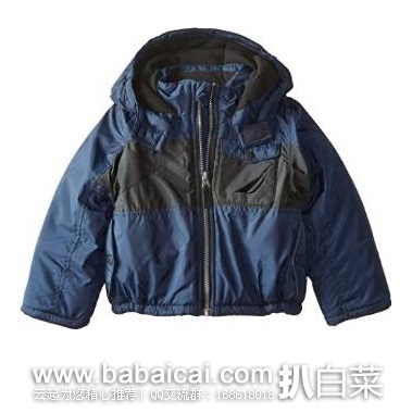 Nautica 诺帝卡 Colorblock 男童 带帽保暖棉服 原价$110,现$29.95,直邮无税,到手约¥235
