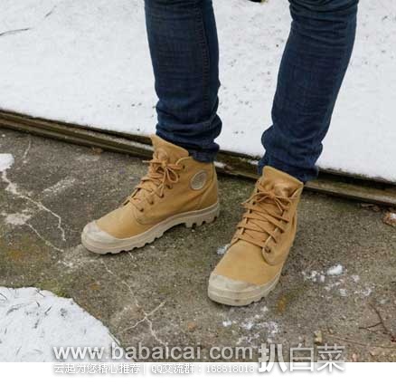 西班牙亚马逊:Palladium 帕拉丁 男士金属孔眼系带 中帮帆布鞋 (原价€52,08,现售价€36.6),直邮退税后售价€30.25