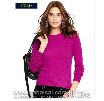 Ralph Lauren 拉夫劳伦官网:女士羊绒混纺毛衣 (原价8,现售价.99),公码7折后实付.99