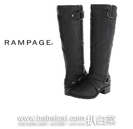 6PM：Rampage 兰沛琪 Mercer女士真皮女靴 原价$79.99，现特价$24.99