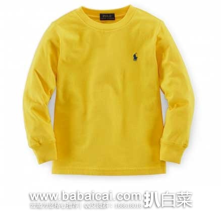 Ralph Lauren 拉夫劳伦官网:小宝宝 经典小马标 纯棉T恤 (原价.5,现4.5折售价.99),公码7折后仅需.59