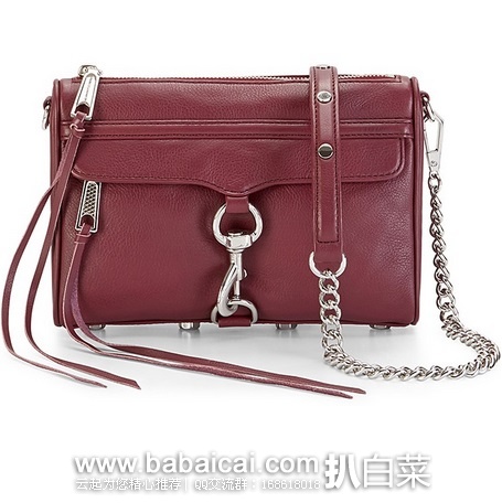 Rebecca Minkoff官网: 瑞贝卡明可弗经典名款mini mac真皮单肩包原价5,现0,公码6折新低,凑单直邮免运费,到手¥503!