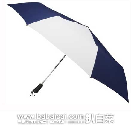 Totes Blue Line Golf-Size 超轻量化蓝白拼色自动折叠伞 原价,现售价.61