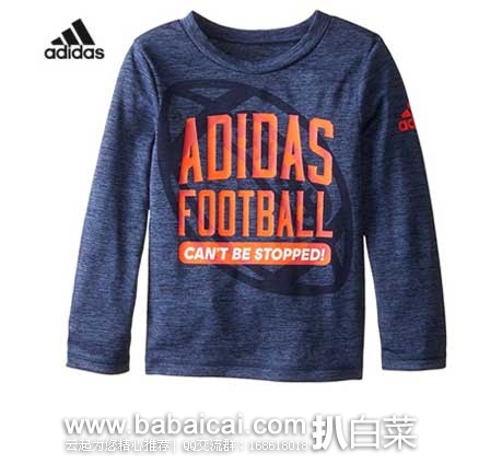 Adidas 阿迪达斯 Little Boys 小男孩长袖运动衫 原价$24，现仅需$4.8