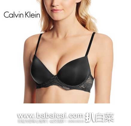 Calvin Klein 女士蕾丝花边光面无痕纯色胸罩 原价$46，现3.2折新低$15.15