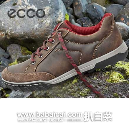 英国亚马逊：ECCO 爱步 都市生活系列 男式徒步鞋 （原价£100，现售价£50），直邮退税后实付£41.67