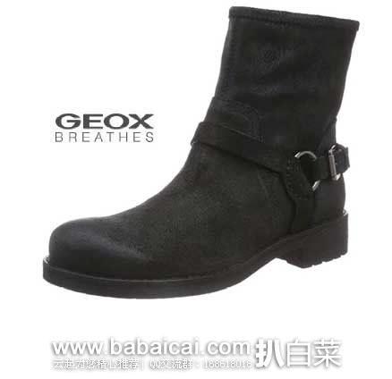 英国亚马逊:Geox 健乐士 New Virna 女士真皮短靴 (原价£125,现3折售价£37.5),直邮退税后实付£31.25