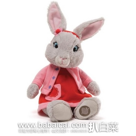 Gund Lily Bobtail 扎粉红头结 穿粉红外衣的邦尼兔 原价$22，现$15.89，直邮无税，到手仅￥132