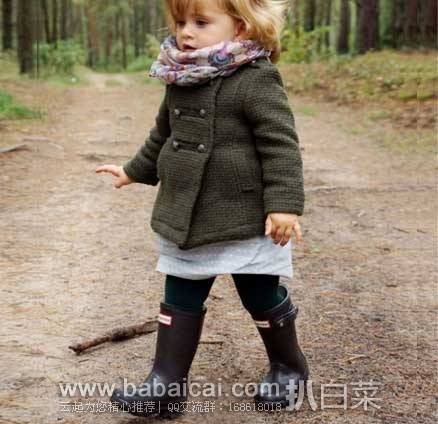 英国亚马逊:Hunter 猎人靴 儿童款 橡胶 时尚雨靴(原价£49,现售价£19.34),直邮退税后实付£16.12