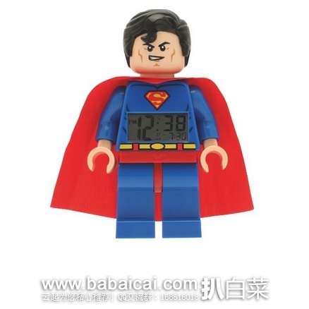 英国亚马逊:LEGO 乐高 9005701 超人闹钟 原价£25,现£10.55,直邮退税仅 3.5折历史新低£8.79,直邮无税
