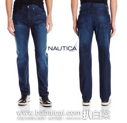 Nautica 诺帝卡 男士 石墨蓝 经典 直筒牛仔裤  原价$79.5，现3.1折售价$24.95