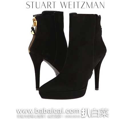 6PM：Stuart Weitzman 斯图尔特·韦茨曼 女士 真皮女靴 （原价$545，现售价$217.99），公码9折后实付$196.19