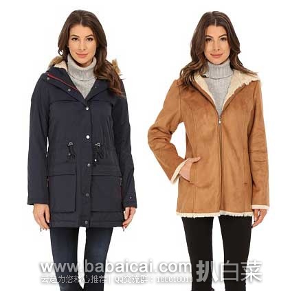 6pm：多款 TOMMY HILFIGER 汤米希尔费格 中长款 女式外套低至3.5折，还可叠加9折码~